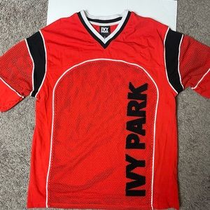 Ivy Park Red Black White Mesh Small Football Jersey Beyoncé Large